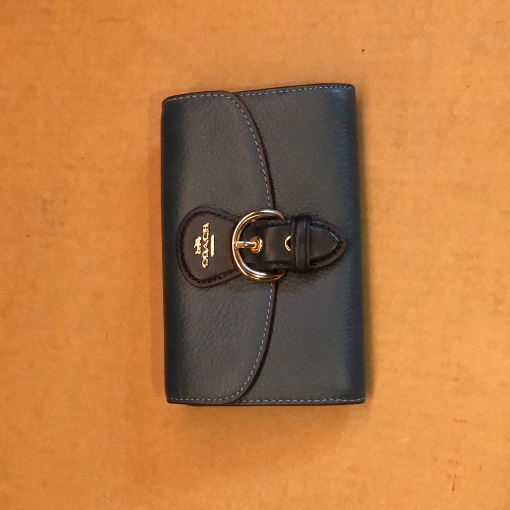 Blue/gold coach wallet